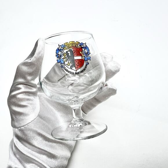 Glass Snifters Set 6 Garmisch Partenkirchen Germany Small 4 fl oz 3.5 Inch Tall - Picture 8 of 13